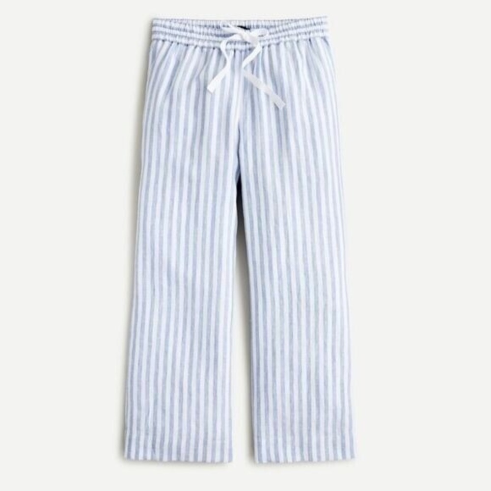 J. Crew Drawstring Linen Stripe Pant for Women